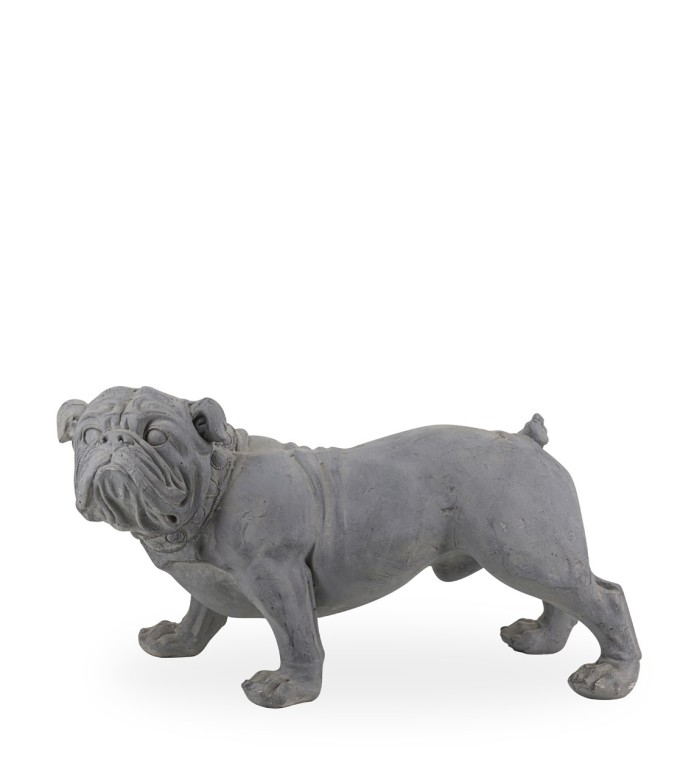 Perro de yeso color gris 75 x 35 x 40