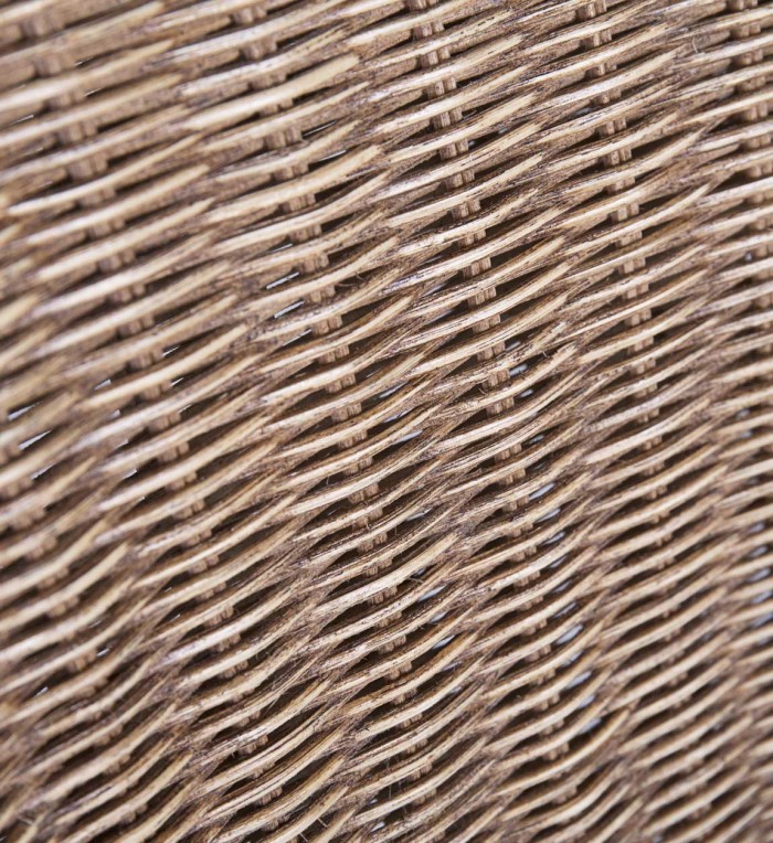 Mahagoni- und Rattansessel 60 x 60 x 83