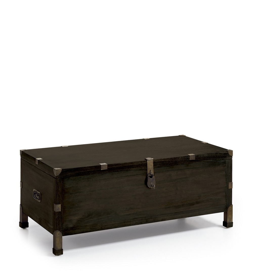 INDUSTRIAL - Wooden chest in black 120 x 60 x 50