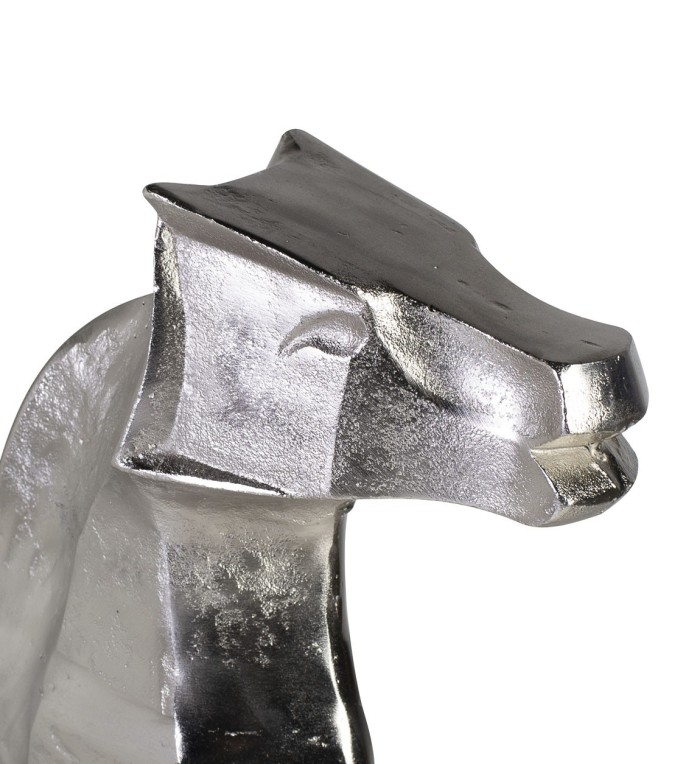 Figura caballo plateado 50 x 23 x 115