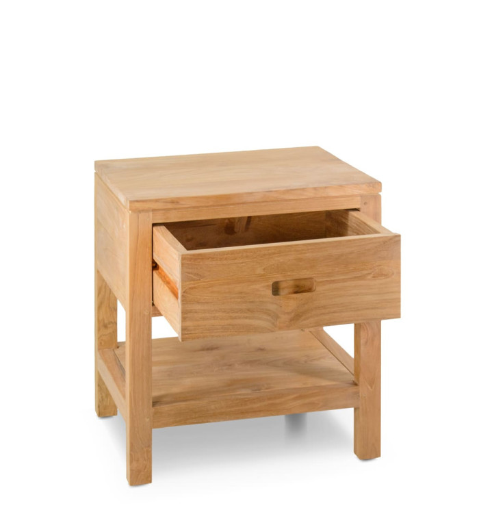 TEIDE - Teak nightstand 45 x 40 x 52