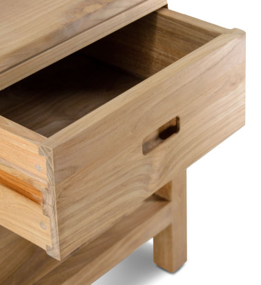 TEIDE - Teak nightstand 45 x 40 x 52