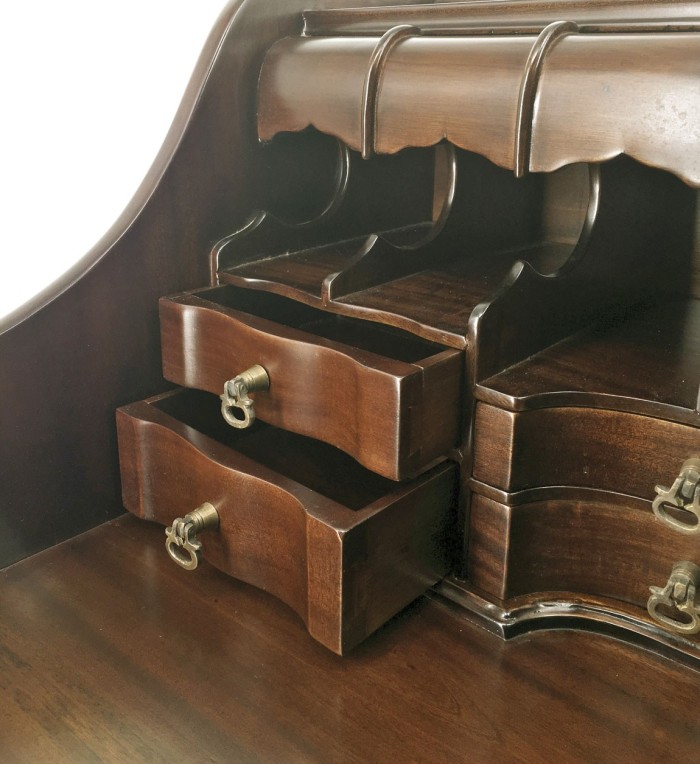 VINTAGE - Mahogany desk with multiple drawers 105 x 65 x 107