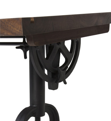 PIPA - Mango and iron architect table 130 x 70 x 77-104