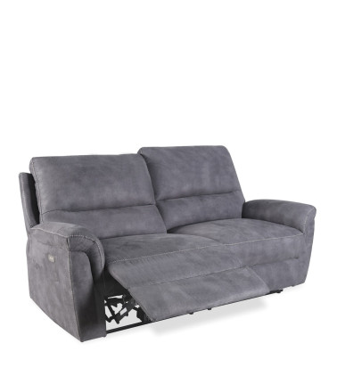 BASIL - Electric recliner sofa, 100% polyester 208 x 93-120 x 100