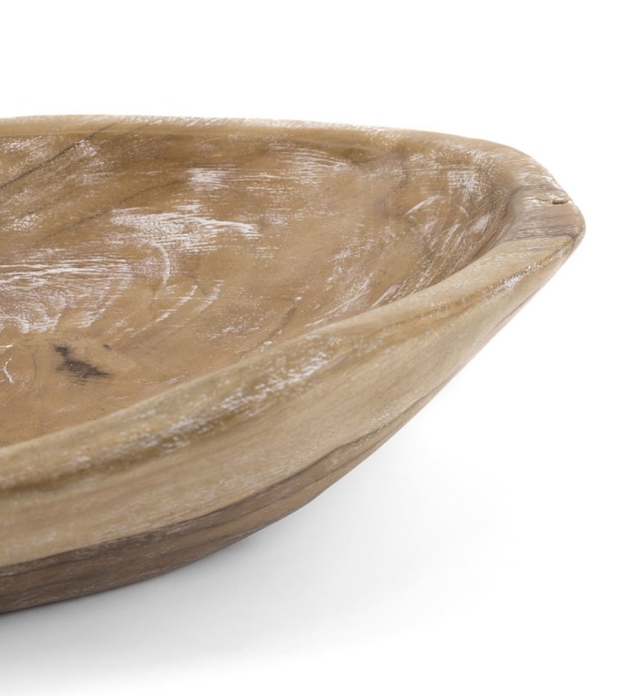 EROSI - Brown wood centerpiece 55 x 28 x 12