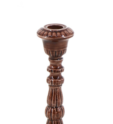 SILKAR - Brown aluminium candle holder 8 x 8 x 20