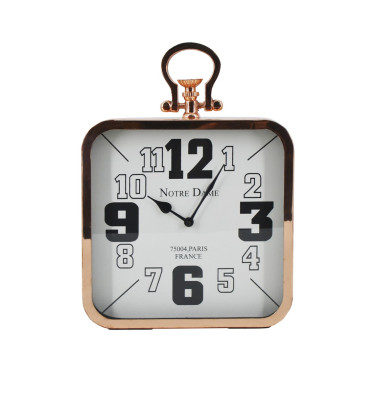 ATENAS - Coppery square wall clock 25 x 25