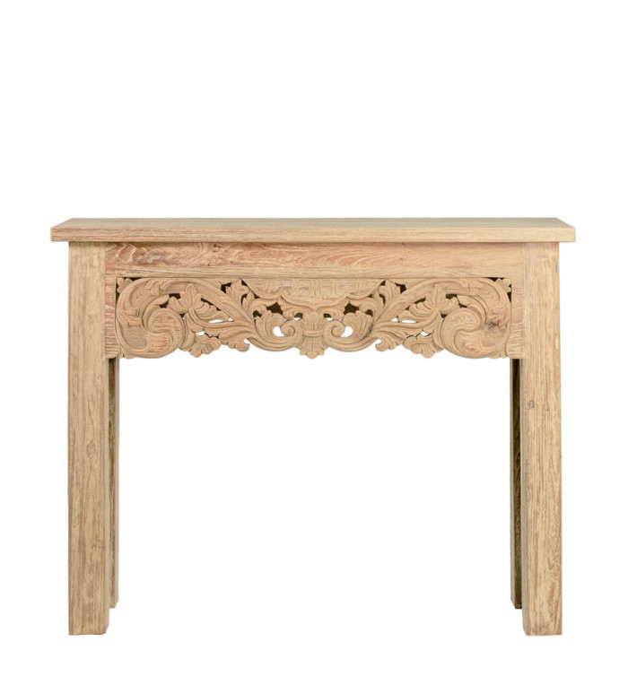 Carved teak console 100 x 30 x 80