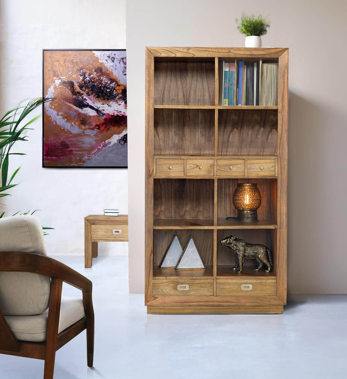 MERAPI - MINDI BOOKCASE 100 X 40 X 190