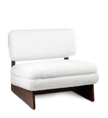 MIA - Armchair upholstered in wool 75 x 75 x 68