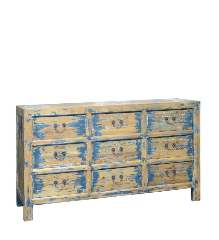 CORDOBA - Pine Wood Chest of Drawers 150 x 45 x 90