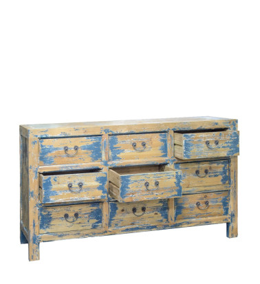 CORDOBA - Pine Wood Chest of Drawers 150 x 45 x 90