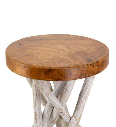 Teak side table 36 x 36 x 45