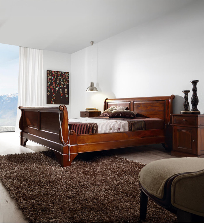 VINTAGE - Letto in mogano 165 x 225 x 98