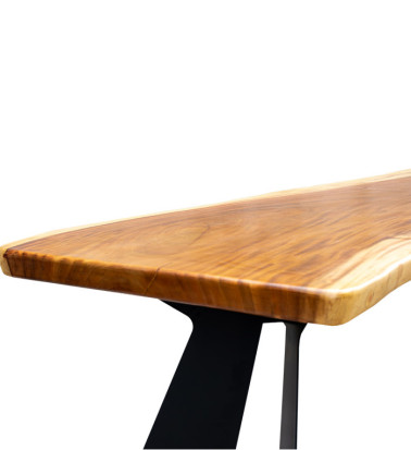 Mesa de comedor de suar con pata 250 x 91-96 x 79