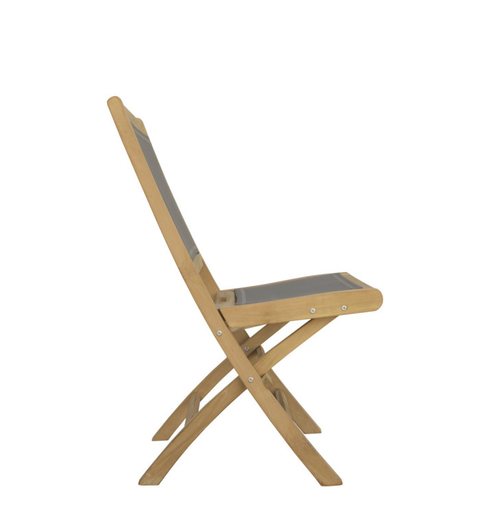 GARDEN - Set of 2 foldable garden chairs in teak 45 x 60 x 90