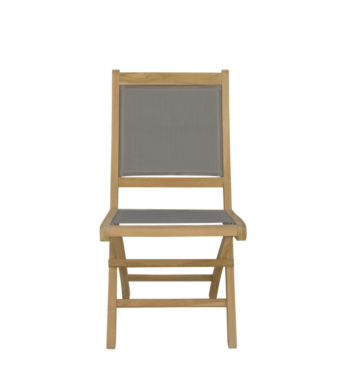 GIARDINO - Set di 2 sedie pieghevoli da giardino in teak 45 x 60 x 90
