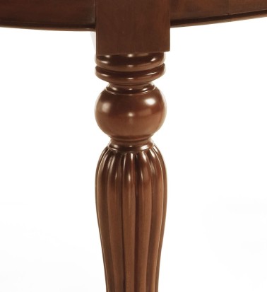 VINTAGE - Mesa de jantar de mogno com rodas 160-240 x 110 x 80