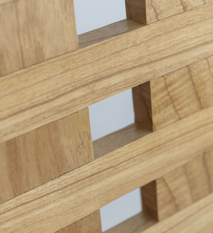 MADHU - Set de 2 sillas de madera marrón 45 x 55 x 100