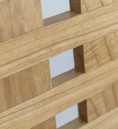 MADHU - Set de 2 sillas de madera marrón 45 x 55 x 100