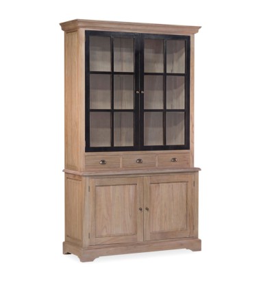 SIENA - Vitrine en mindi 130 x 40-47 x 215