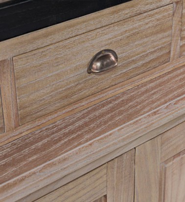 SIENA - Vitrine en mindi 130 x 40-47 x 215