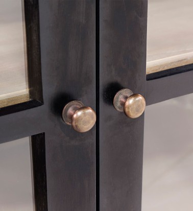 SIENA - Vitrine en mindi 130 x 40-47 x 215