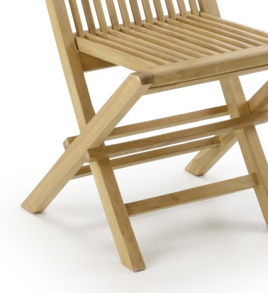 JARDIN - Set de 2 sillas de jardín plegable de teca 47 x  60 x 90