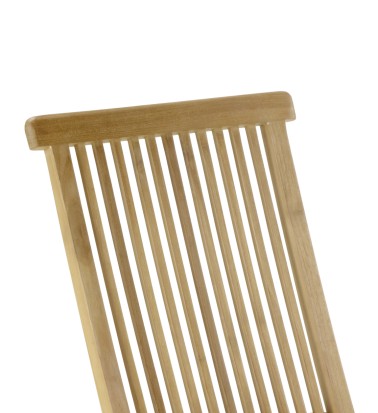 JARDIN - Set de 2 sillas de jardín plegable de teca 47 x  60 x 90