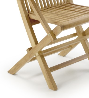 JARDIN - Set de 2 sillones de jardín plegable de teca 55 x  60 x 90