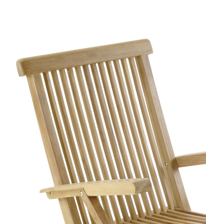 JARDIN - Set de 2 sillones de jardín plegable de teca 55 x  60 x 90