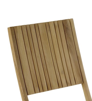 JARDIN - Set de 2 sillas de jardín plegable de teca 45 x 45 x 90