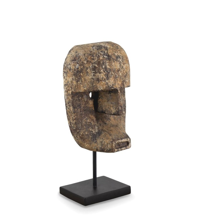 BORA - Figura maschera in legno di mango 17 x 16 x 38
