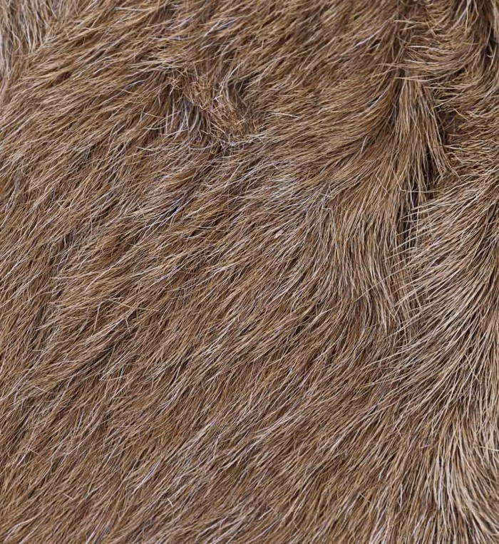 Sgabello pieghevole in caoba con pelle di capra 47 x 40 x 45