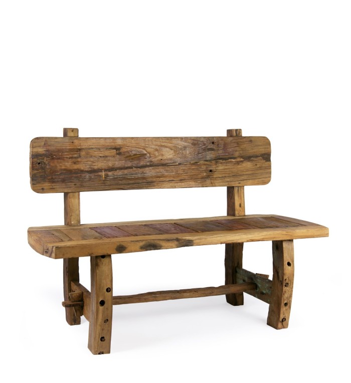 Recycled teak bench 130 x 50 x 90