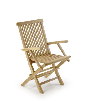 GARDEN - Folding teak garden chair 55 x 60 x 90