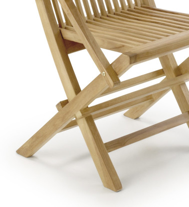 GARDEN - Folding teak garden chair 55 x 60 x 90