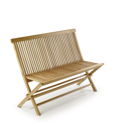 GARDEN - Folding teak garden bench 100 x 60 x 90