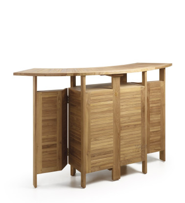 JARDIN - Bar de jardin extensible en teck 98-180 x 70 x 105