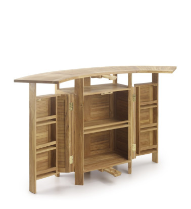 JARDIN - Bar de jardin extensible en teck 98-180 x 70 x 105