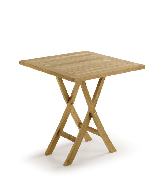 GARDEN - Folding teak garden table 70 x 70 x 75