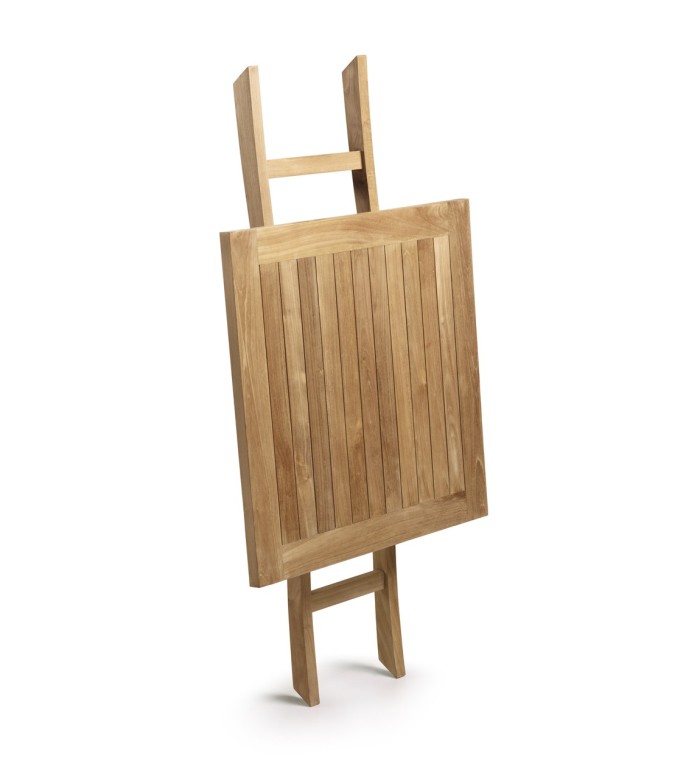 JARDIN - Mesa de jardín plegable de teca 70 x 70 x 75