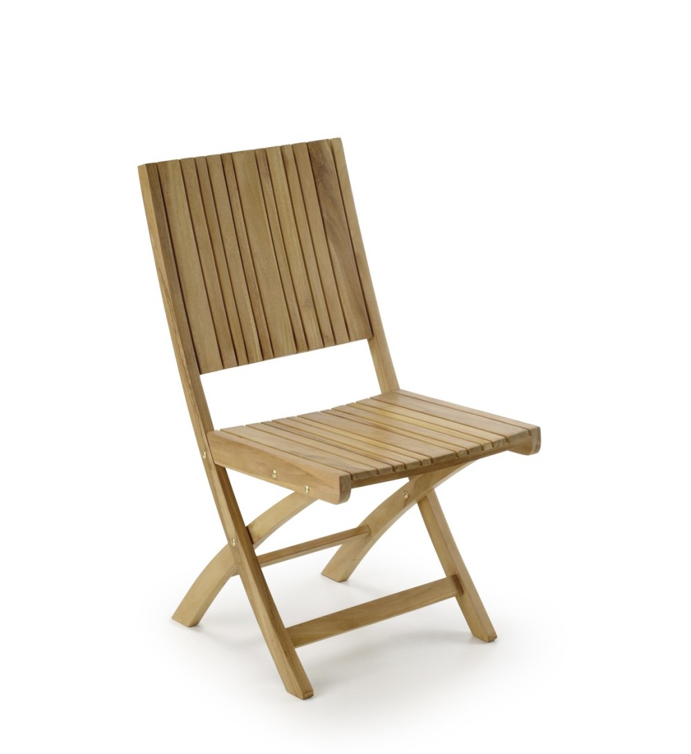 GARDEN - Folding teak garden chair 45 x 45 x 90