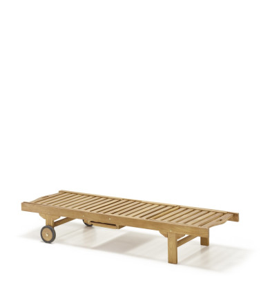 JARDIM - Espreguiçadeira de jardim articulada de teca 65 x 200 x 35 - 90