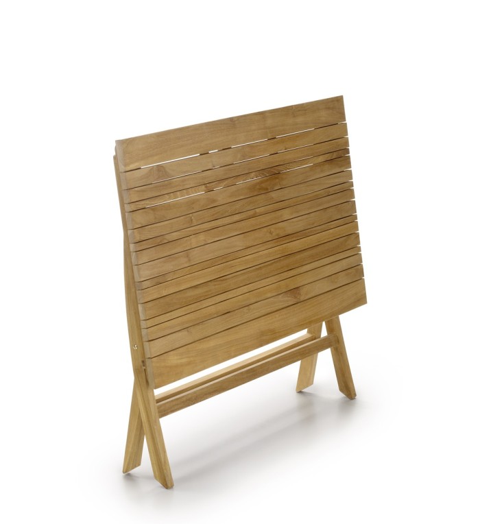 GARDEN - Folding teak garden table 120 x 70 x 76