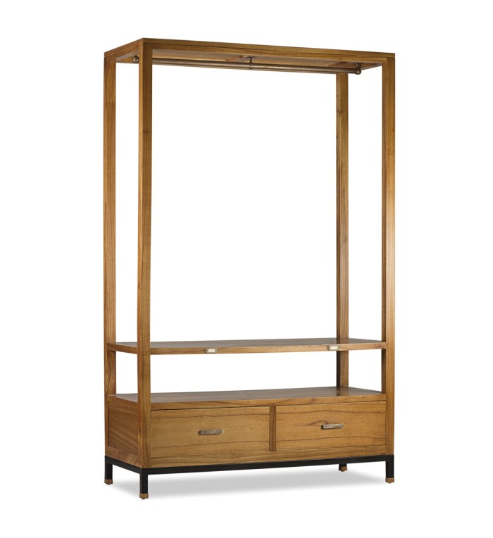 MADHU - Meuble d'appoint en mindi et fer 120 x 50 x 190