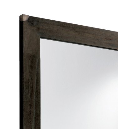 INDUSTRIAL - Black wood mirror 80 x 120