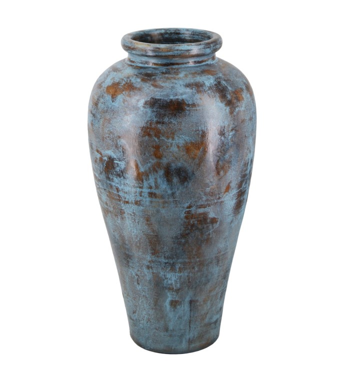 BIBI - Vase en terre cuite bleu 42 x 42 x 80