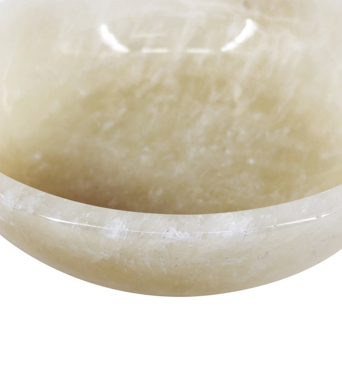 Large white onyx bowl 22 x 22 x 7